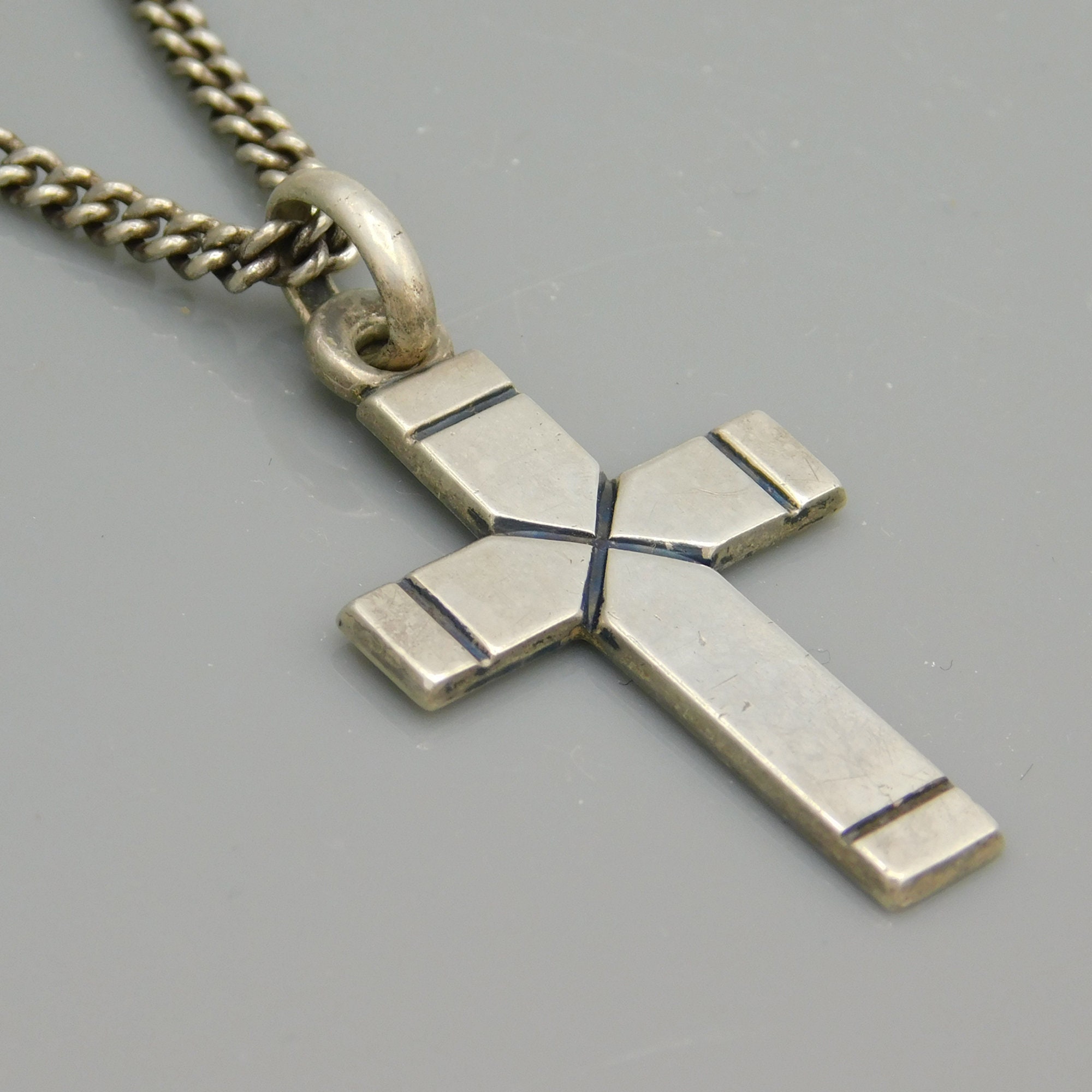 Mens silver cross deals necklace james avery