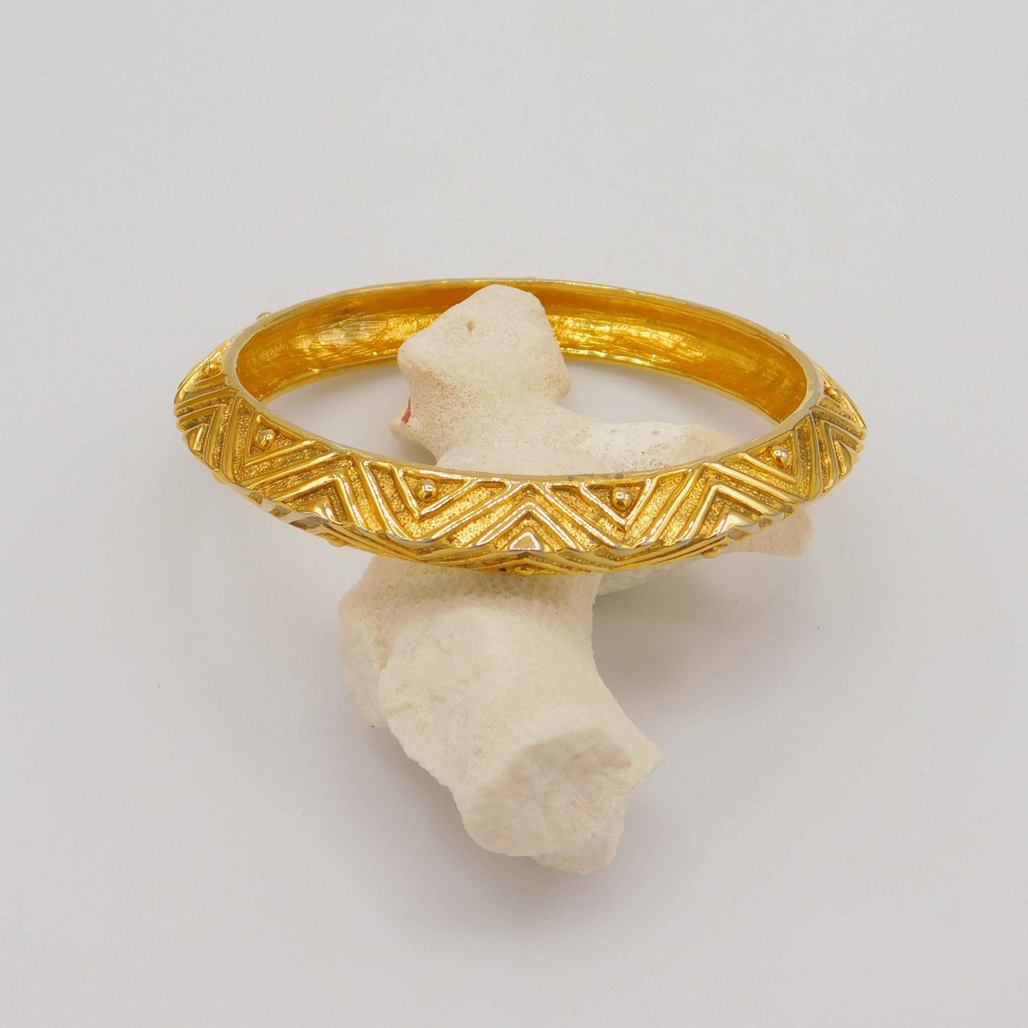 Vintage Chevron Bangle, Gold Bangle Bracelet, - Etsy