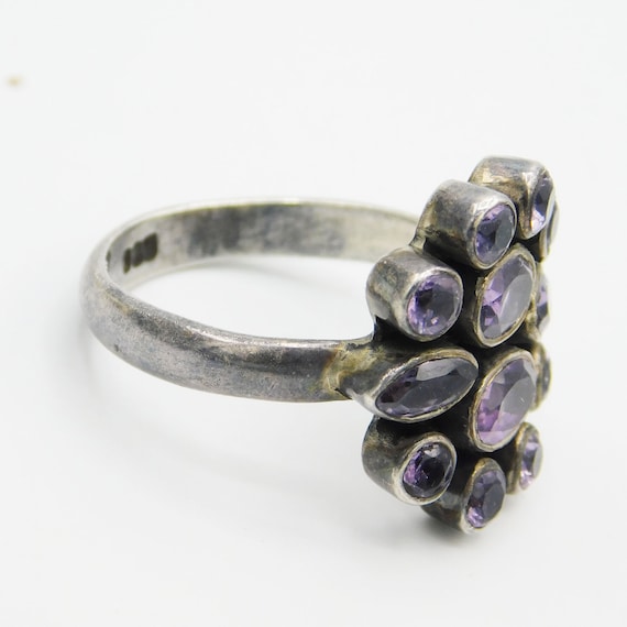 Vintage Amethyst Rings, Sterling Amethyst Ring, V… - image 5