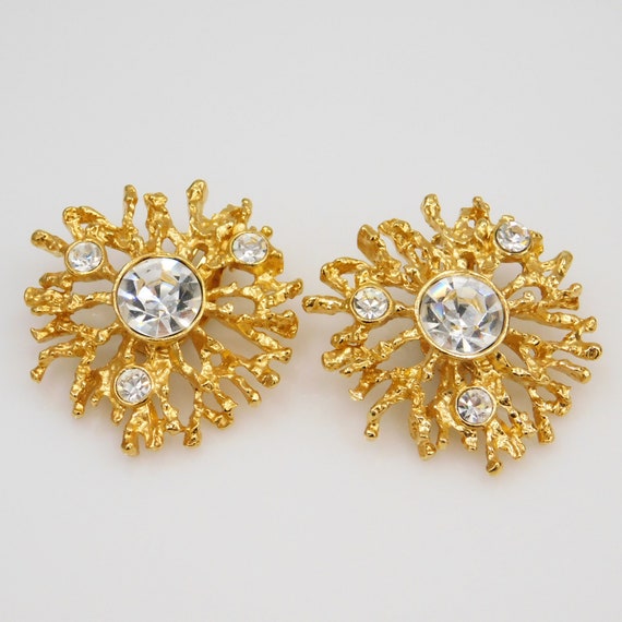 Vintage KJL Statement Earrings, Regal Riches Coll… - image 1