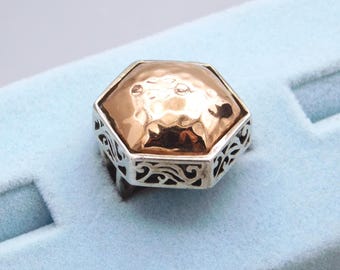 Vintage Barse Sterling Ring: Hammered Copper