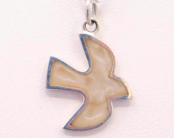Vintage Sterling Bird Pendant Necklace