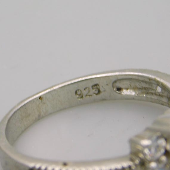 Sterling Rhinestone Ring, Sparkling - image 7