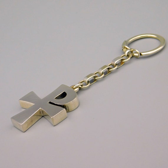 Vintage James Avery Keychain, Avery Sterling Chi Rho … Gem