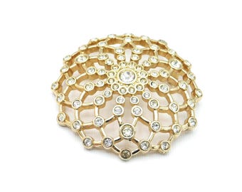 Large Swarovski Domed Brooch