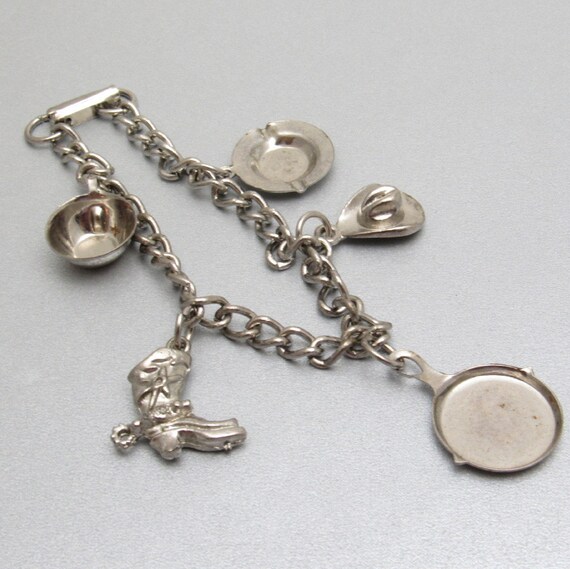 Small Cowgirl Boot Charm Cowboy Antiqued Sterling Silver Small Cowgirl Boot Charm Cowboy Antiqued Sterling Silver