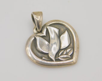 Retired James Avery Pendant, Dove and Olive Branch Pendant, James Avery Sterling Heart Pendant, Avery Peace Pendant
