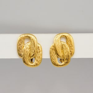 Vintage Napier Earrings, Clip on Earrings, Chain Link Earrings, Vintage Jewelry, Unique Napier Earrings