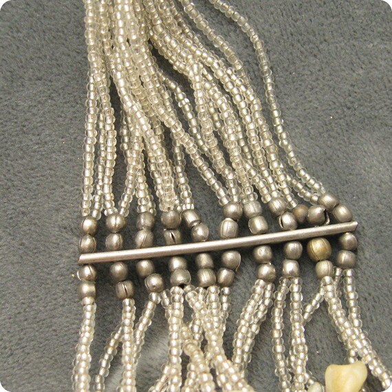 Vintage Shell Bib Necklace, Pastel Summer Jewelry - image 5