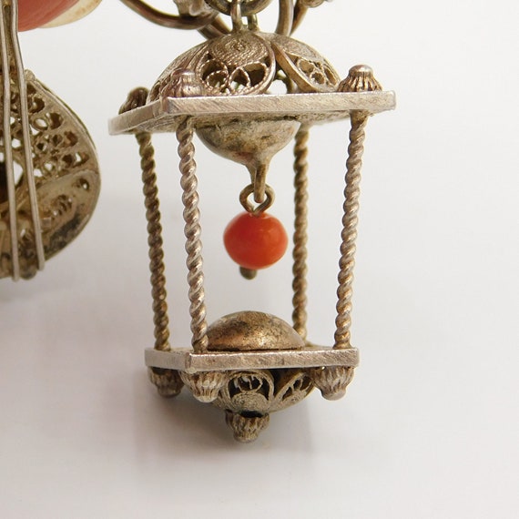 Etruscan Revival Mid-Century Bracelet, Coral and … - image 3