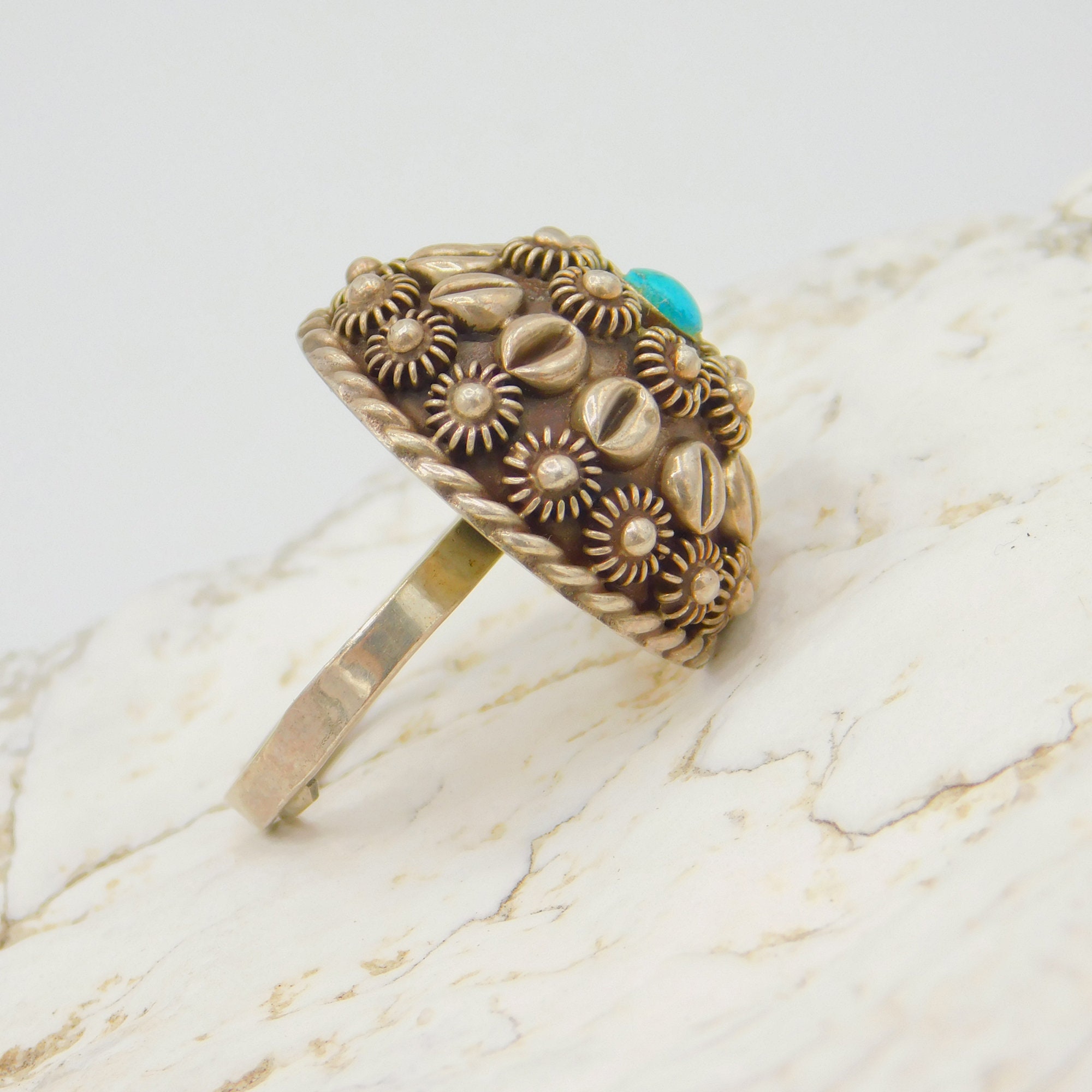 Sterling Domed Cannetille Ring Etruscan Sterling Jewelry - Etsy