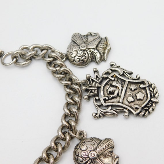 Vintage Charm Bracelet, Heraldic Charm Bracelet, … - image 5