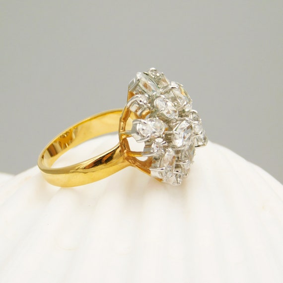 Vintage Rhinestone Ring, Costume Jewelry - image 5