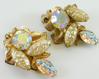 Vintage Rhinestone Earrings, Celebrity Jewelry, Bridal Jewelry