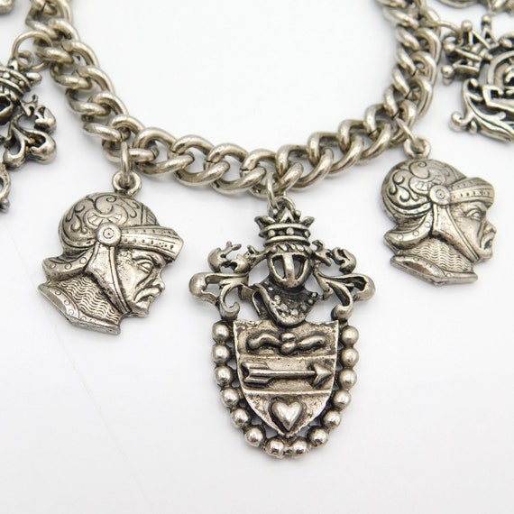 Vintage Charm Bracelet, Heraldic Charm Bracelet, … - image 2