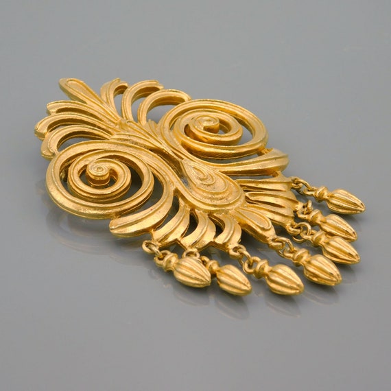 Big Vendome Brooch, Byzantine Fringe Brooch, Orna… - image 3