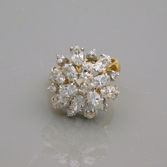 Vintage Rhinestone Ring, Costume Jewelry - image 2