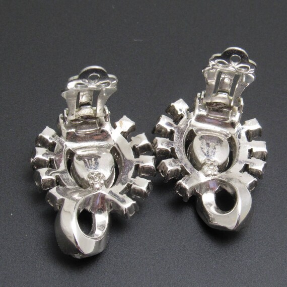 Rhinestone Earrings Vintage Jewelry Deco Style - image 3