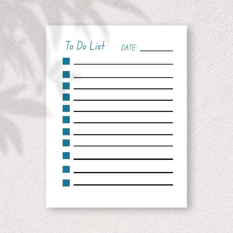 Minimalist Printable to Do List, Task Organizer, Productivity Planner ...