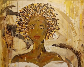Catalyst - a mixed media painting by Theresa Wells Stifel