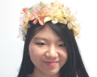 Peachy Floral Clamp Hat