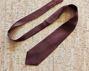 Made in England for Simpson Piccadilly Brown Silk Vintage Tie TWSVT-2