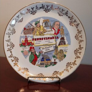 Beautiful Commemorative Historic State of Pennsylvania Plate (19D)