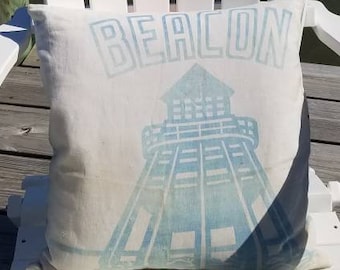 Upcycled Beacon Mill 1948 Chicken Feed Pillow