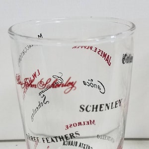 Retro Cool Schenley Bar Glasses Set of 4 image 1