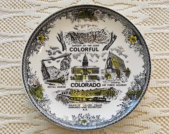 Colorful Colorado Souvenir Plate W1.131