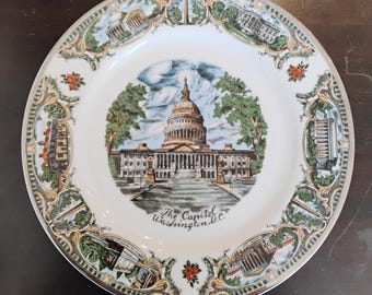 The Capital Washington DC Souvenir Plate W1.177