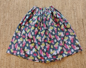 Vintage Novelty Ticket Circle Skirt (needs zipper)