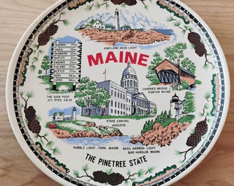 Maine Souvenir Plate W1.69
