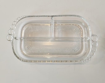 1930s Duncan Miller Tear Drop Glass Tray B1.33