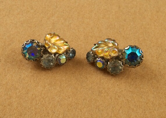 Boucles D'oreilles Femme Vintage Ton Or Clips - CZ - Fabriquées UK