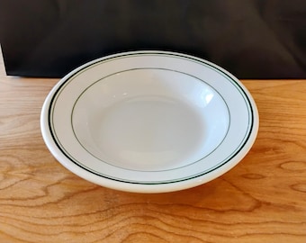 Homer Laughlin Best China Large Green Striped Vintage Bowl TWSLB-4