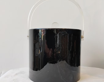 Vintage Shelton Ware Black Vinyl Ice Bucket TWSBW-52