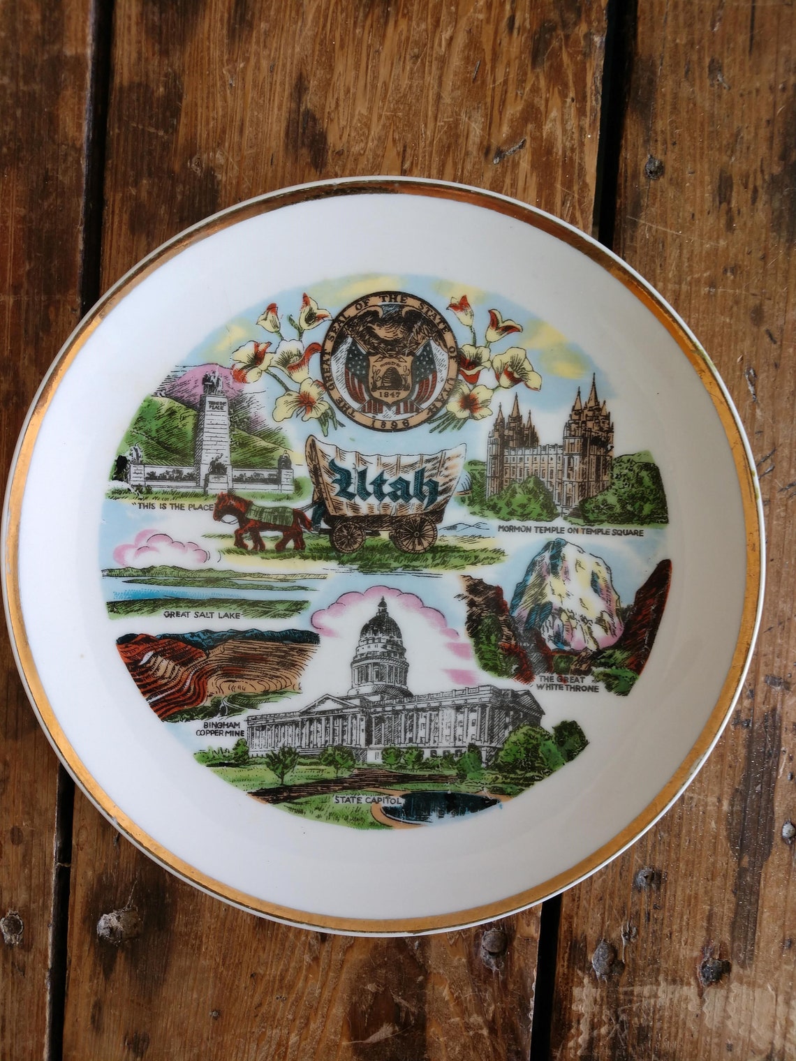 Commemorative Utah Plate 19B Etsy