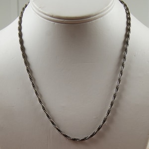 Sterling Silver Twist Chain Necklace