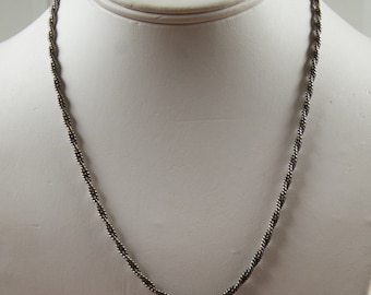 Sterling Silver Twist Chain Necklace