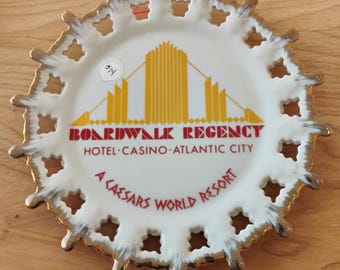 Boardwalk Regency Hotel Casino Atlantic City Souvenir Plate W1.87