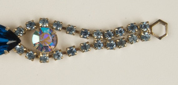 SALE WAS 28 Awesome Rhinestone Bracelet with Sapp… - image 3