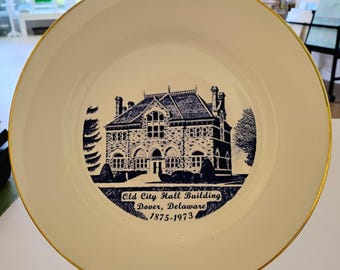 Old City Hall Building Dover, Delaware Souvenir Plate W1.13