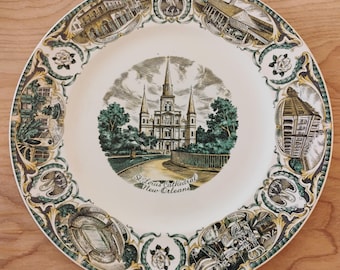 St. Louis Cathedral New Orleans Souvenir Plate W1.79