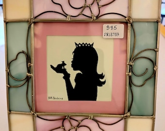 The Princess and the Frog Silhouette by David Jenkins DBJ3733 framed original art