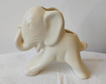 1940s Ceramic Elephant Planter