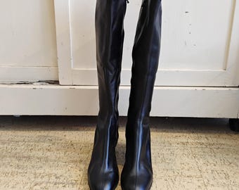 Vintage Womens Size 9 Bally Black Leather Boots
