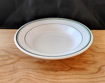 Homer Laughlin Best China Large Green Striped Vintage Bowl TWSLB-8