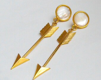 Golden Arrow post Earrings