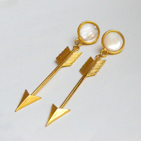 Golden Arrow post Earrings
